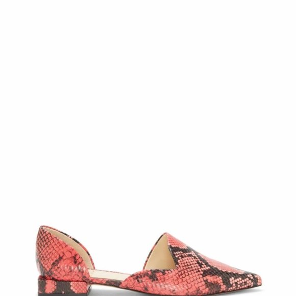NWB Vince Camuto Cruiz Watermelon Python Flats 9.5 - Picture 2 of 6
